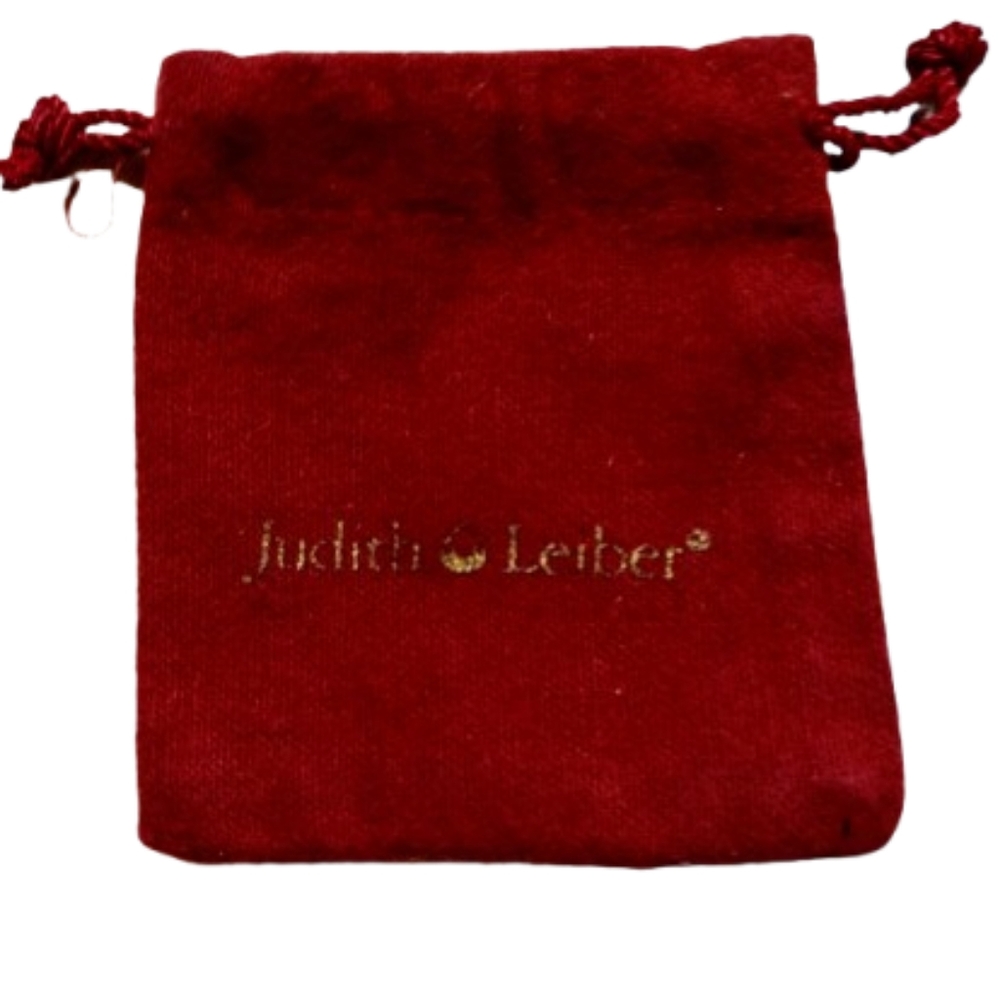 🌲10/$20.  Judith Leiber ~ Small Deep Red Jewelry Storage Pouch